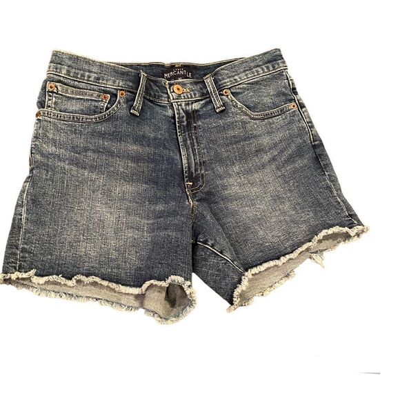 J Crew Mercantile Jean Distressed Shorts Size 27 - Picture 1 of 9